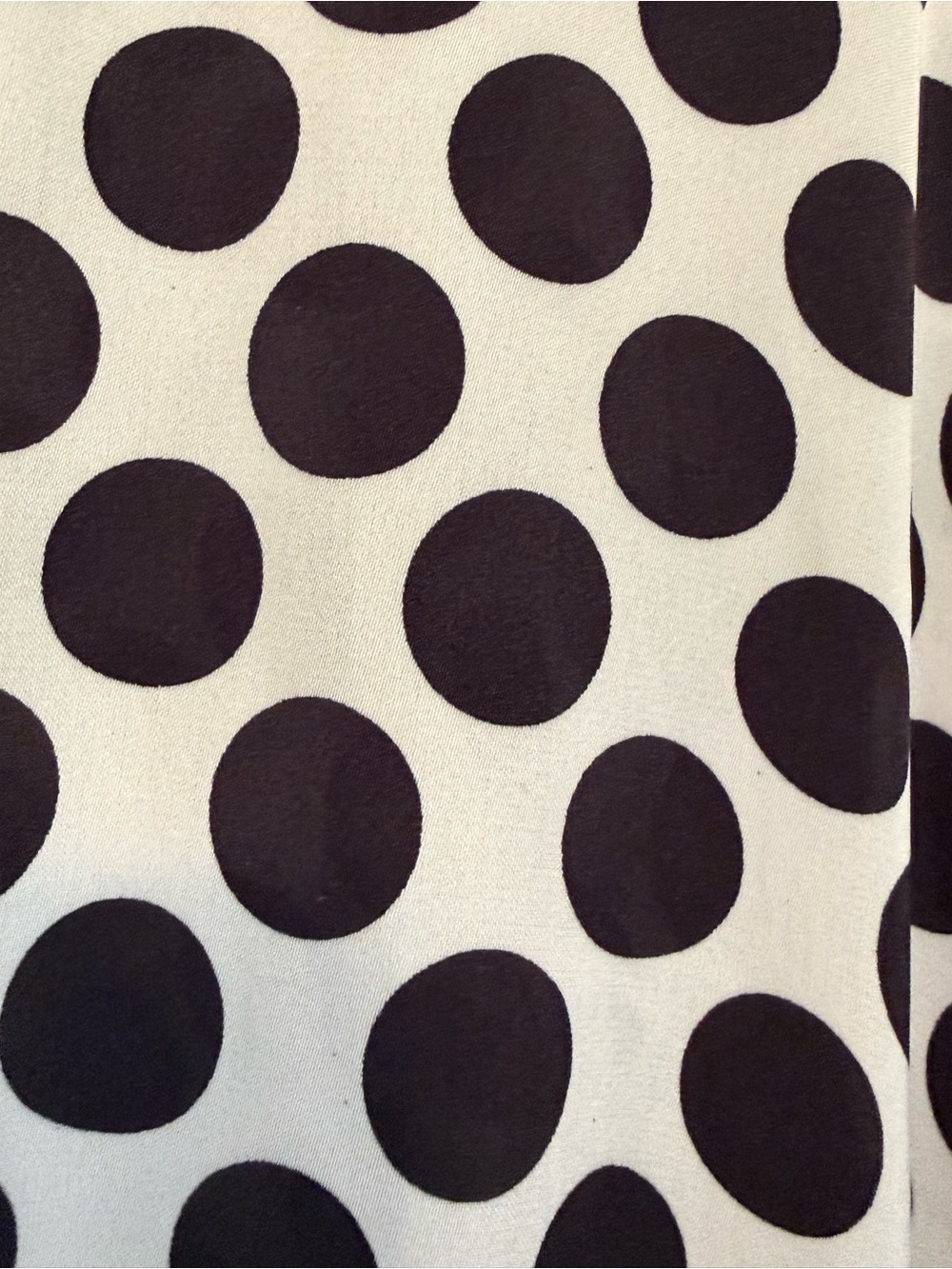 Michael Kors Black & White Polka Dot V-Neck Tunic with Gold Accents Size Large - Picture 6 of 9